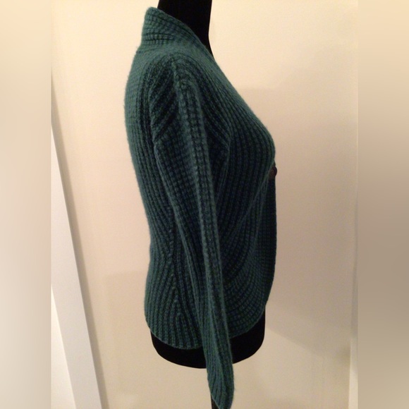 IRIS v ARNIM 100% Cashmere Dark Green One Button Cardigan - XS - Picture 3 of 9